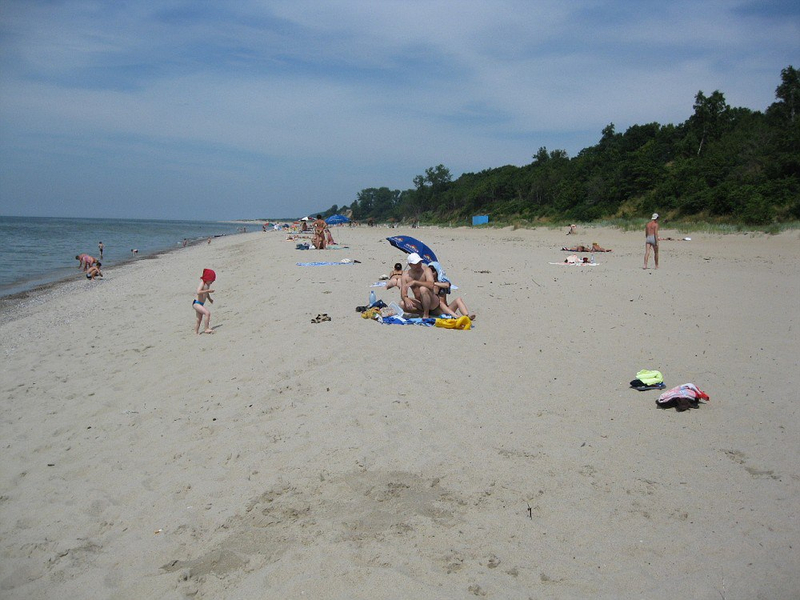 Пляж на Балтийском море, Янтарный