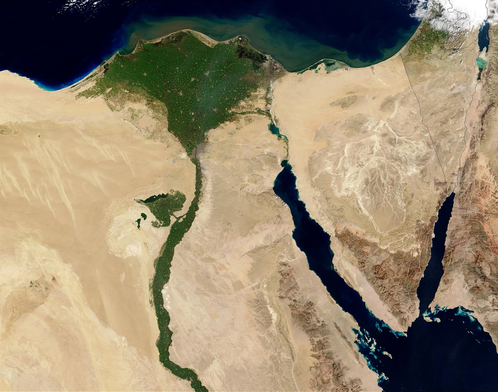 Египет. Вид со спутника.