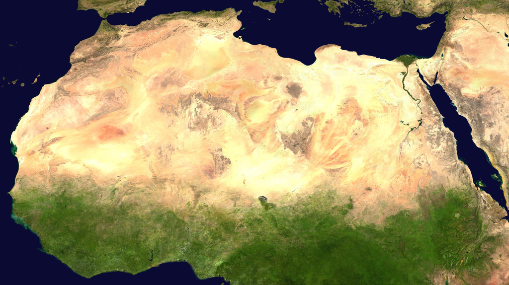 Северная Африка, фото со спутника